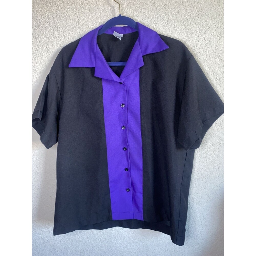 Vintage Tutti Bowling Short Sleeve Shirt XL USA Retro disco 80s 90s Women